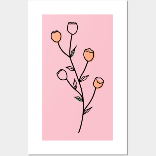 simple flower Posters and Art